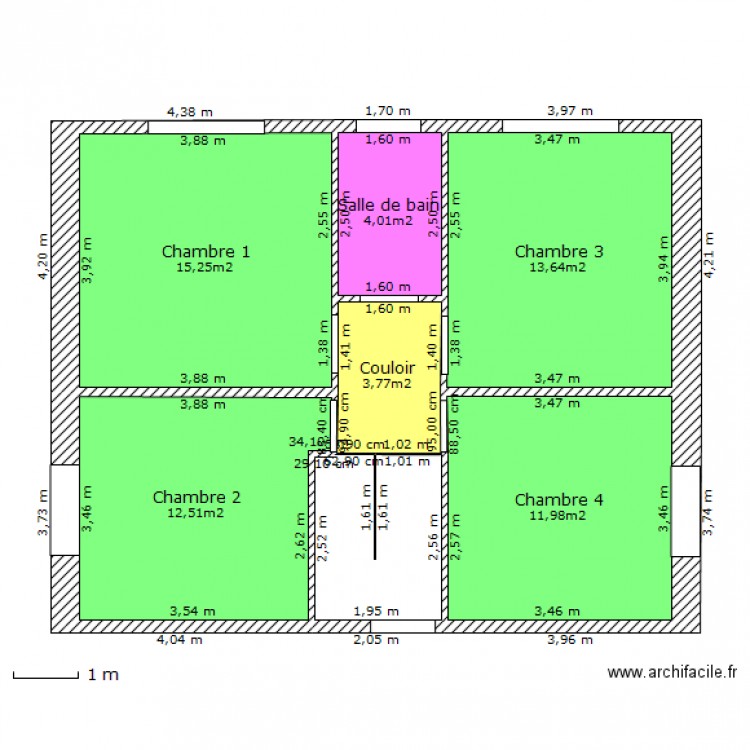 Habitation principale actuelle étage. Plan de 0 pièce et 0 m2