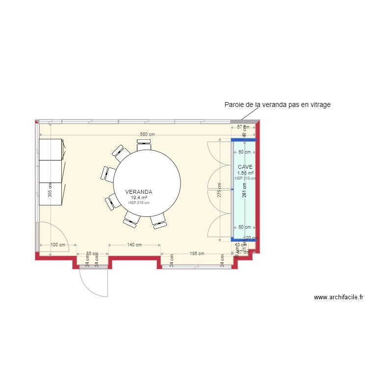 FANNY. Plan de 2 pièces et 21 m2