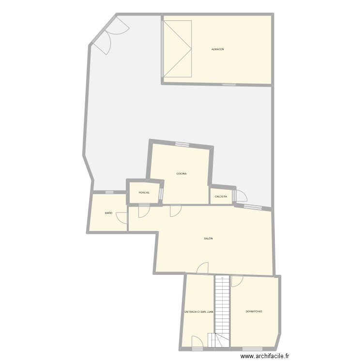 MENDIETA. Plan de 10 pièces et 245 m2