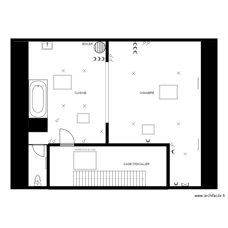 STUDIO DROIXHE. Plan de 3 pièces et 194 m2