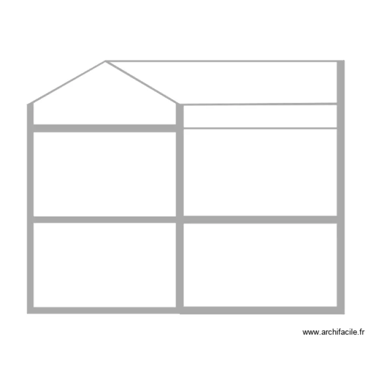 coupe devant. Plan de coupe devant. Plan de