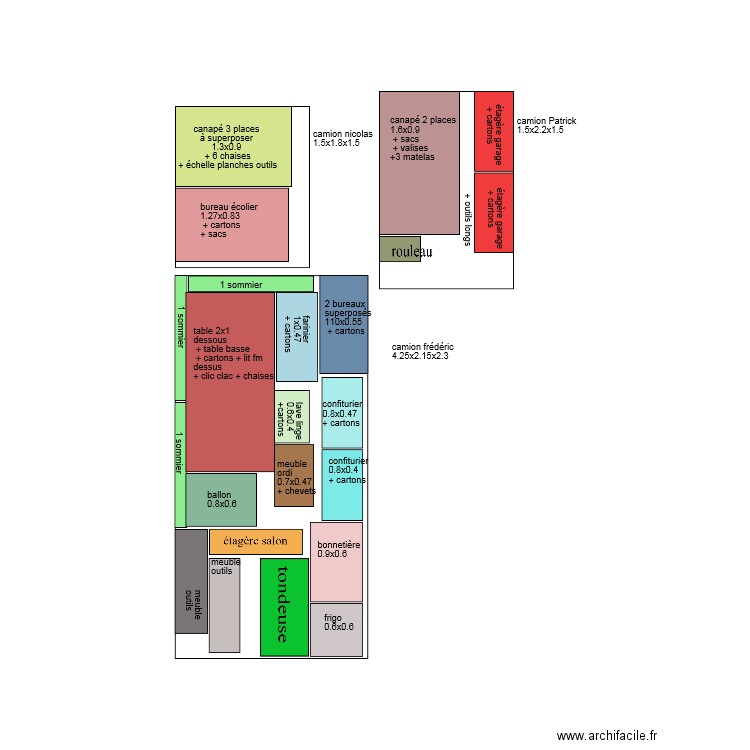 colisage 2. Plan de 0 pièce et 0 m2