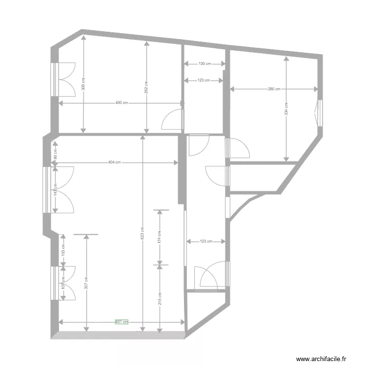 Appartement P et M  plan 2. Plan de 
