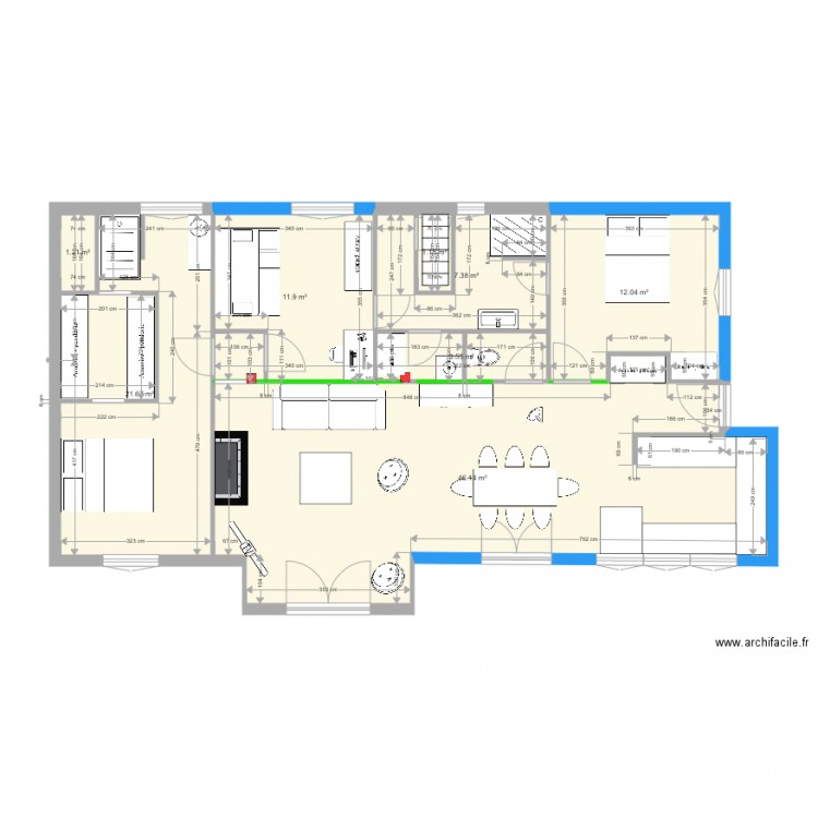 TALENCE mesures OK CHRIS 2. Plan de 0 pièce et 0 m2