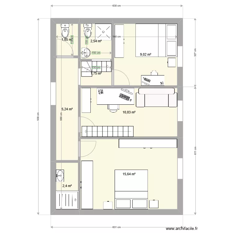 Montpellier 1er etage. V3. Plan de Montpellier 1er etage. V3. Plan de