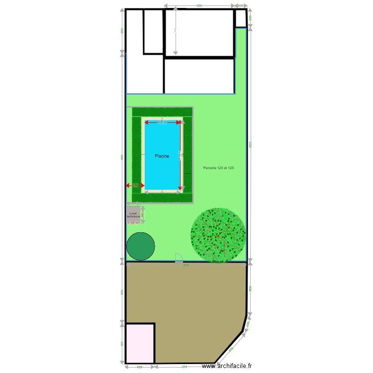 Jardin piscine Meuh. Plan de 0 pièce et 0 m2