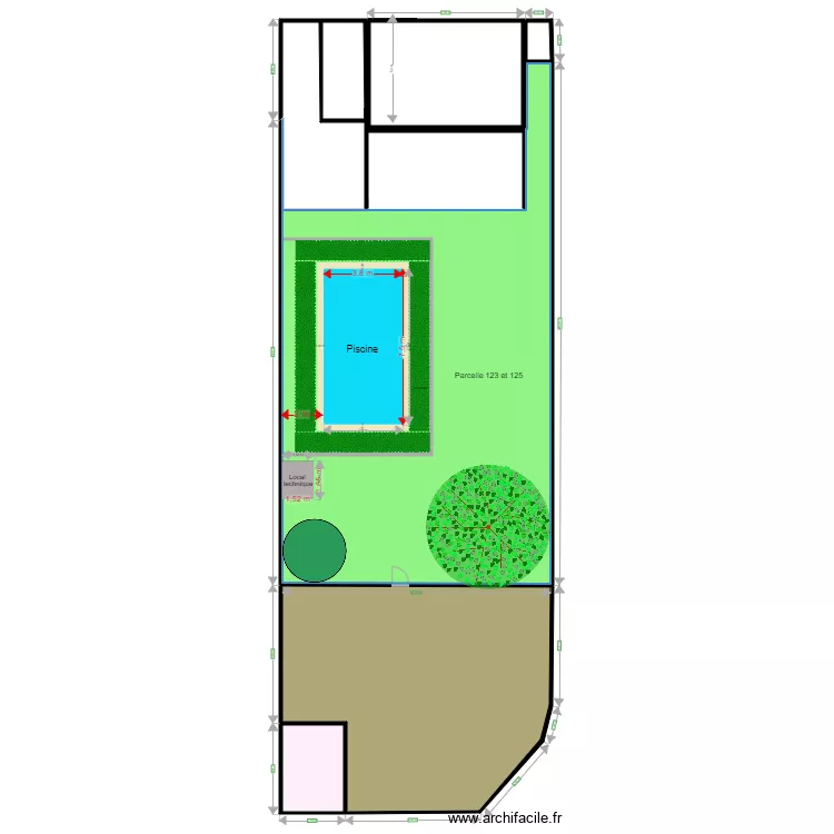 Jardin piscine Meuh. Plan de Jardin piscine Meuh. Plan de