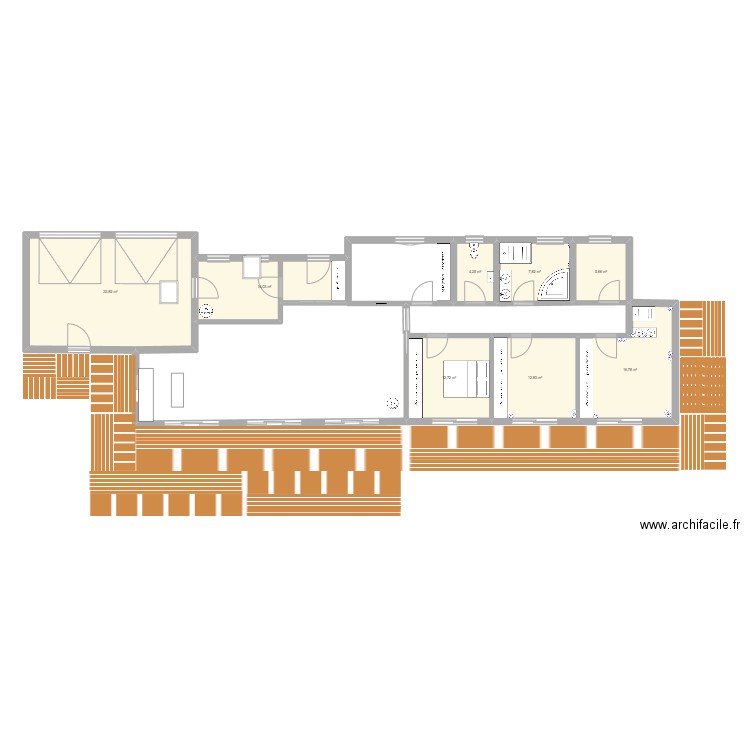 Bremoger 2. Plan de 8 pièces et 108 m2