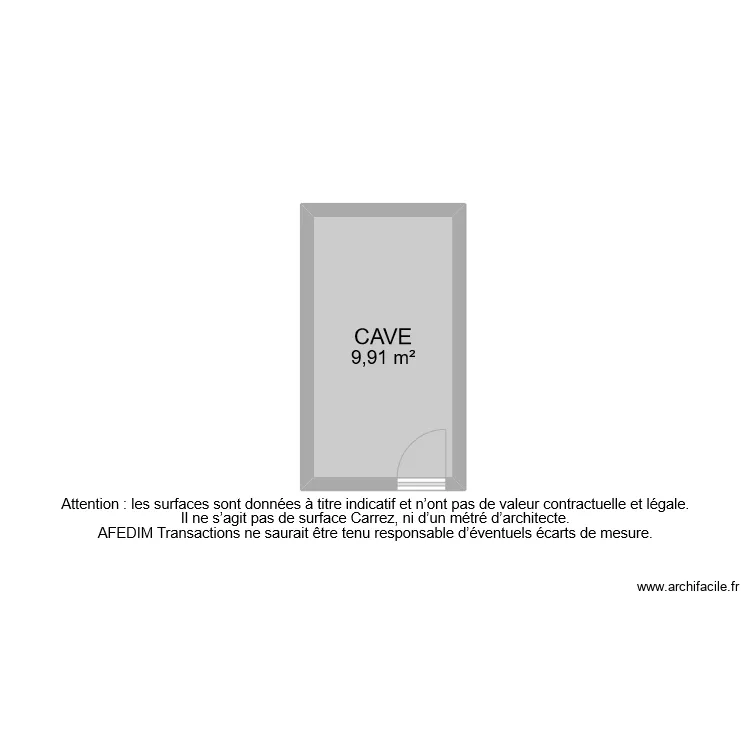 BI 11306 CAVE. Plan de 