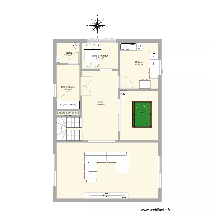 Maison de Noah Carrel . Plan de 