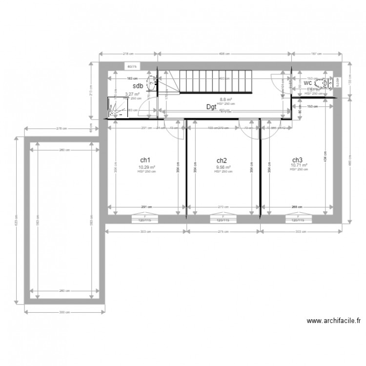 etage 900x600. Plan de 0 pièce et 0 m2
