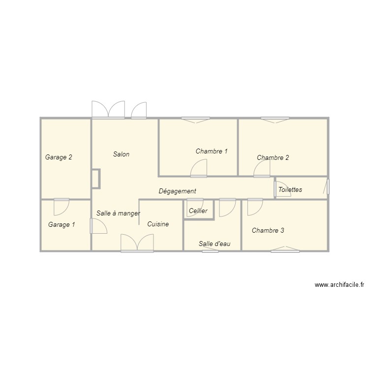 Croquis BROTHIER. Plan de 10 pièces et 22 m2