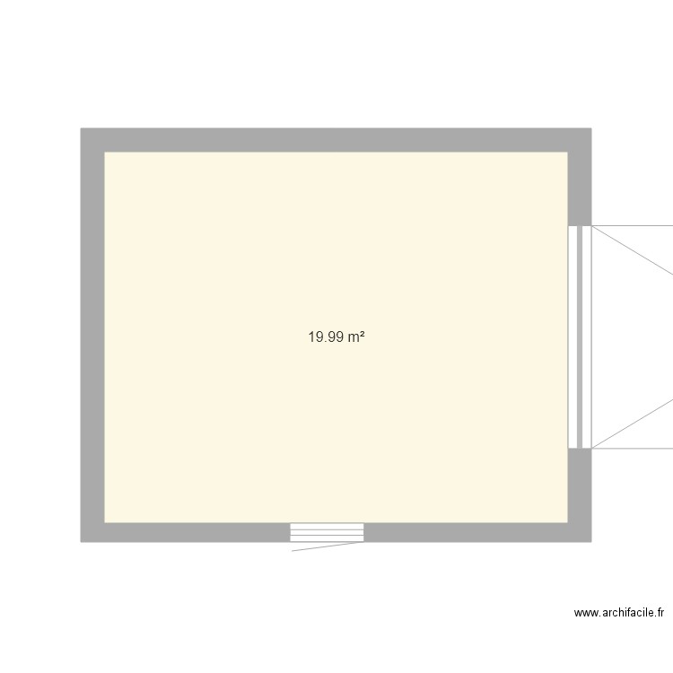 garage 20m2. Plan de 0 pièce et 0 m2