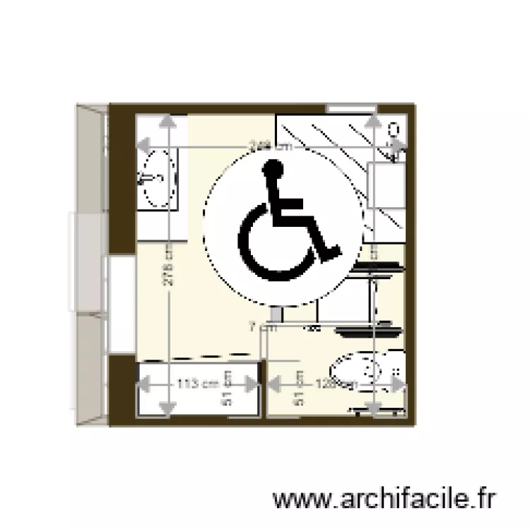 Plans Salle de bain  Louna. Plan de 