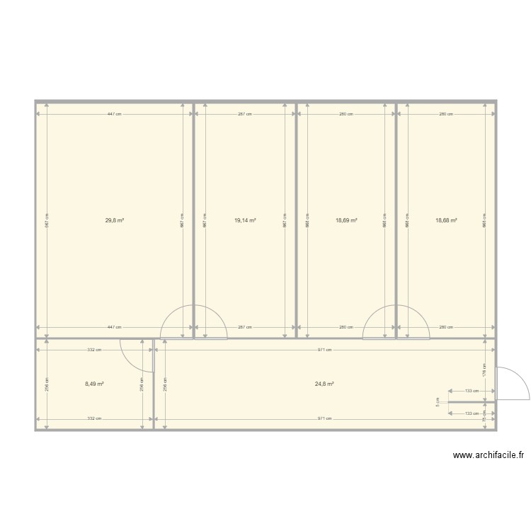 UNIBETON. Plan de 6 pièces et 120 m2