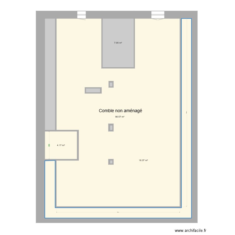 Pasteur Etage 3 actuel. Plan de 0 pièce et 0 m2