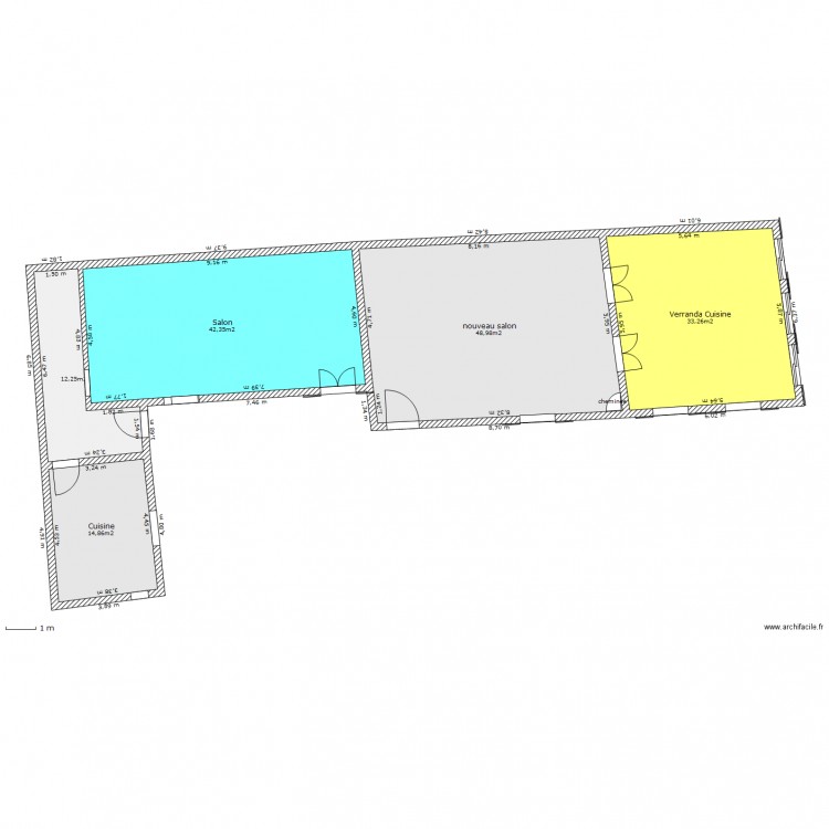 RdC bâtiment principal. Plan de 0 pièce et 0 m2