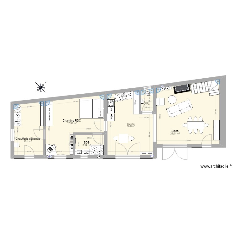 Patis Maison Fernand 3 chambres V1. Plan de 0 pièce et 0 m2