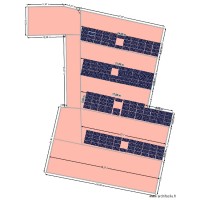 plan sans photo côté BV 4 pans 186 panneaux photovoltaïques en long