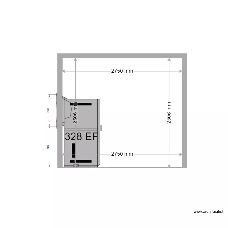 COUPE EXISTANT ARLES TREBON 328EF. Plan de 