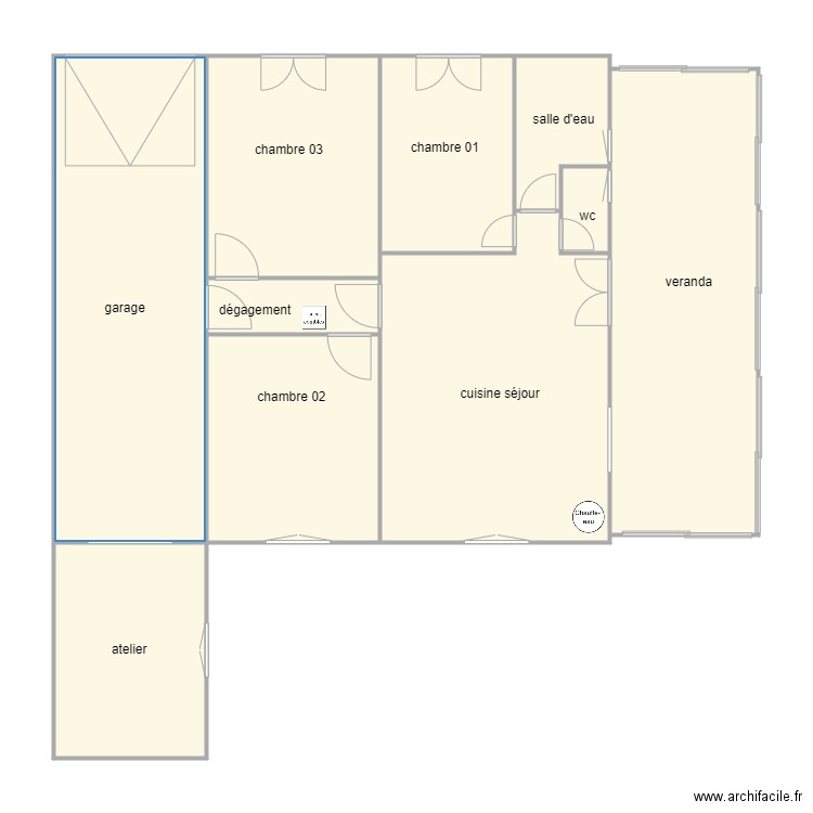 doucet am. Plan de 10 pièces et 124 m2