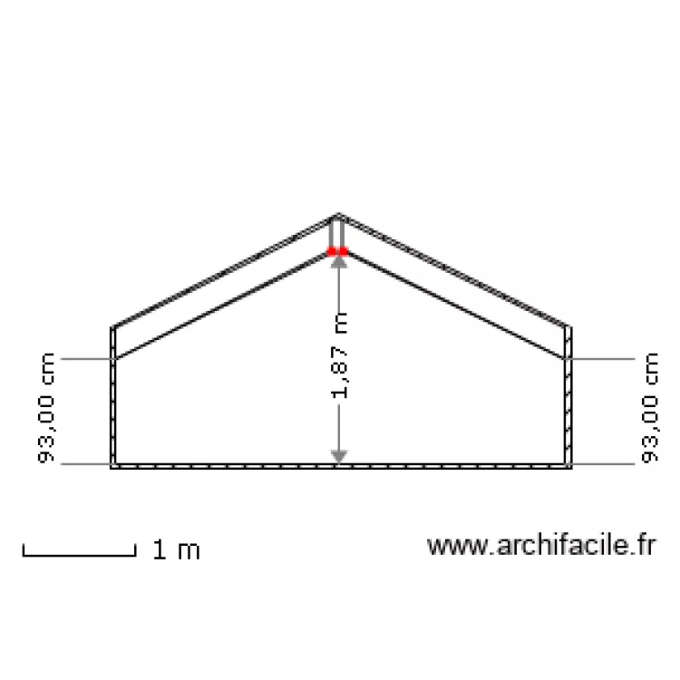 coupe etage avec hausse et isol . Plan de coupe etage avec hausse et isol . Plan de