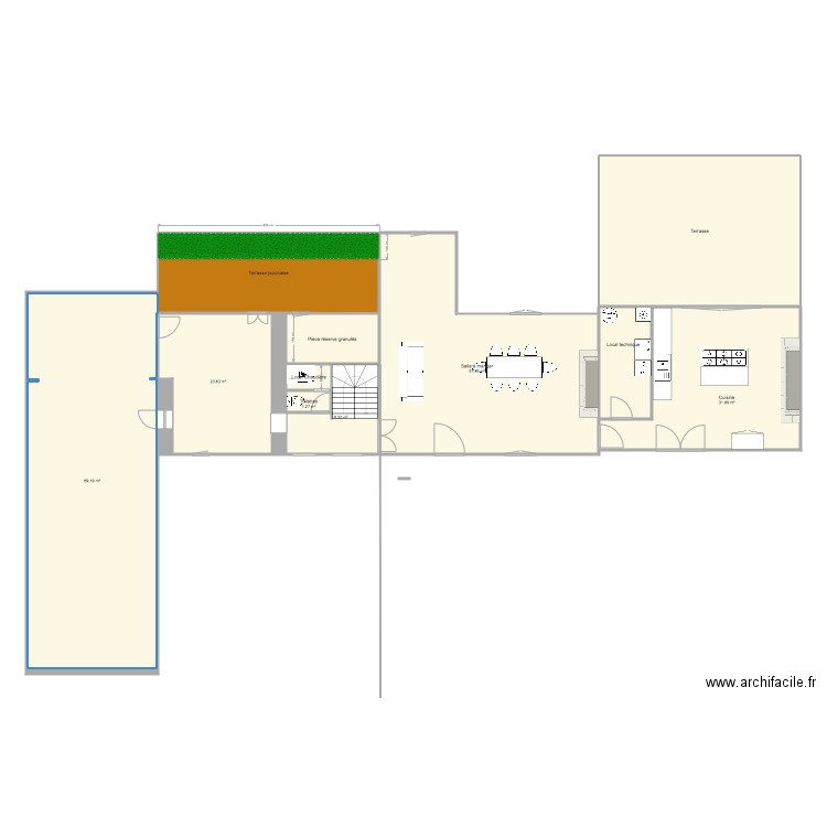 la grande maison V7 avec église Variante Escalier. Plan de 0 pièce et 0 m2