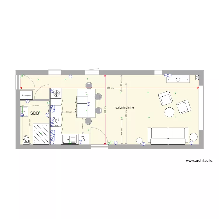 Garage Ch&eacute;loup4. Plan de 