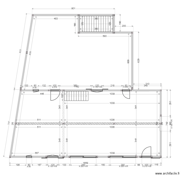 SCI BATIR 2. Plan de 4 pièces et 190 m2
