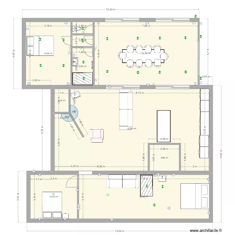 EXTENSION MAISON. Plan de 10 et 153 m² EXTENSION MAISON. Plan de 10 et 153 m²