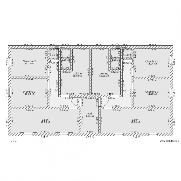 1 er etage . Plan de 0 pièce et 0 m2