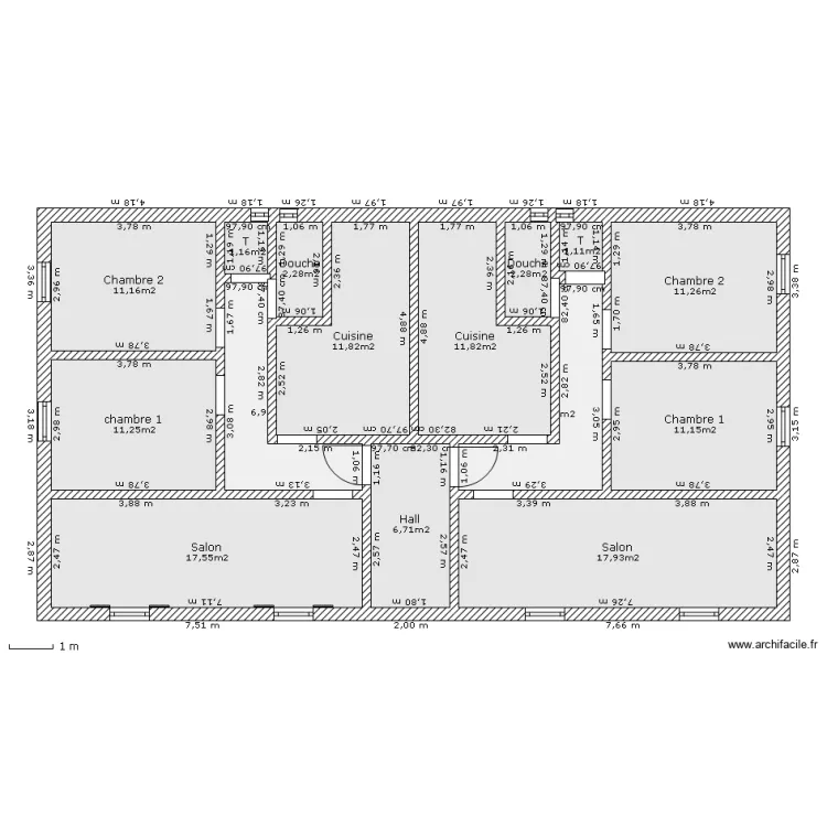 1 er etage . Plan de 