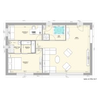 plan rdc maison Sillans salon ch1+ch2