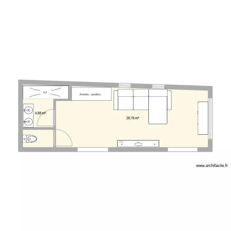 couloir argeles. Plan de 2 et 26 m² couloir argeles. Plan de 2 et 26 m²