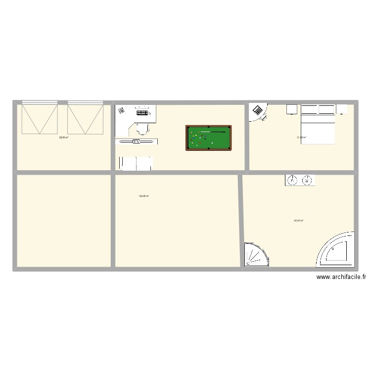 tom coeugniet. Plan de 4 pièces et 240 m2