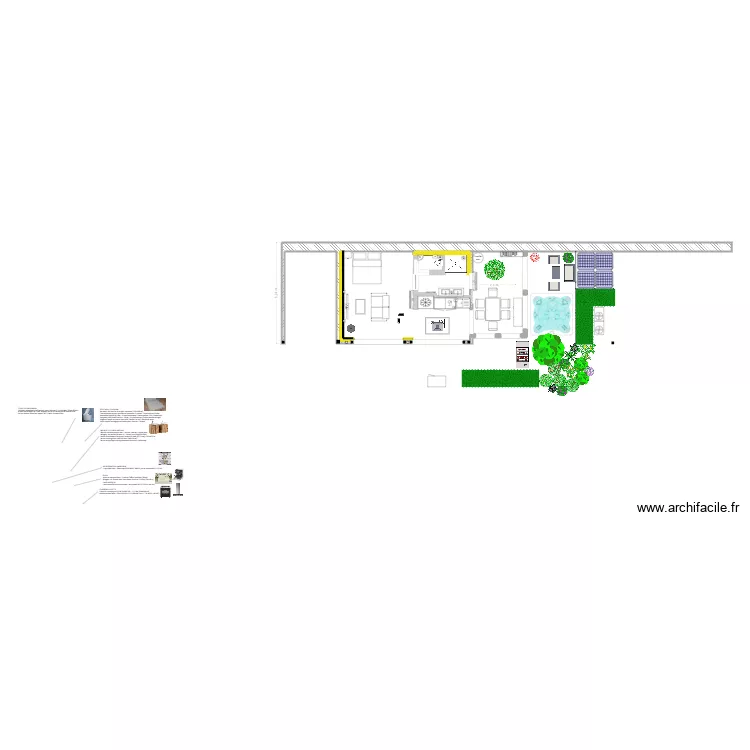 Transformation d'un garage en habitation (Plan RDC) avec chêne. Plan de Transformation d'un garage en habitation (Plan RDC) avec chêne. Plan de