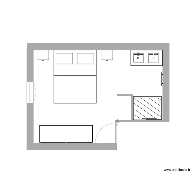 CHAMBRE PARENTALE. Plan de CHAMBRE PARENTALE. Plan de