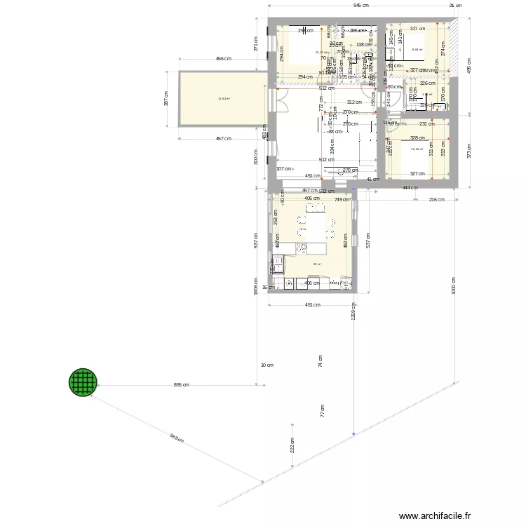  agrandissement 20 m2 Mde Gibert 2. Plan de 