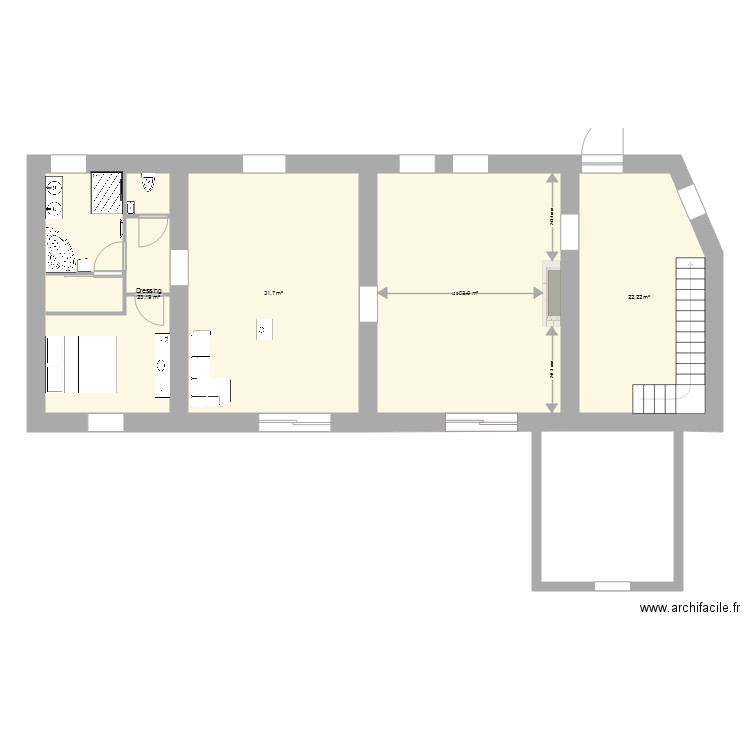 gourdon rdc. Plan de 0 pièce et 0 m2