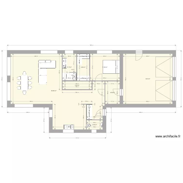 Maison 6. Plan de 