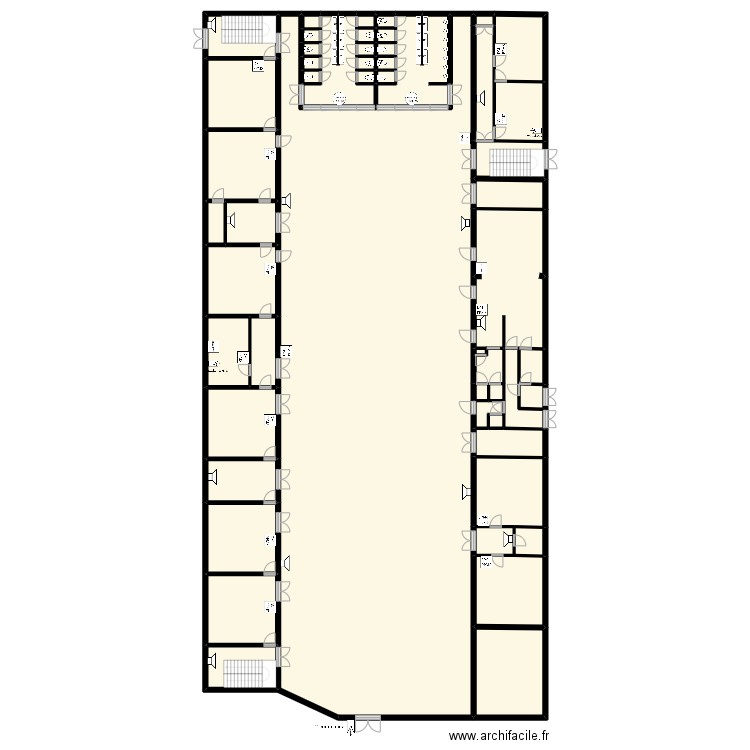 école primaire Léon Basuyaux. Plan de 72 pièces et 1631 m2