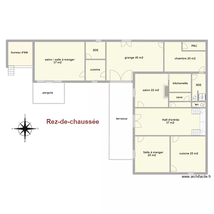 rdc castelnau riviere basse. Plan de 
