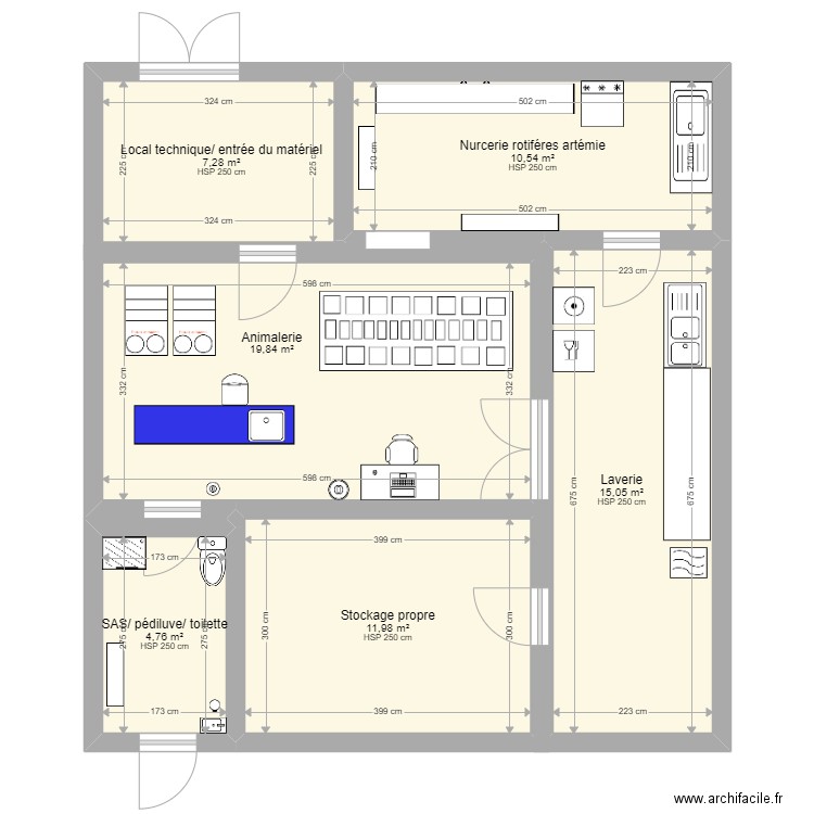 animalerie. Plan de 0 pièce et 0 m2