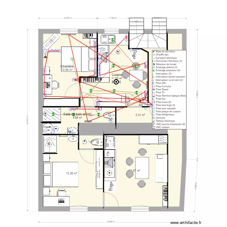 2eme &eacute;tage V05. Plan de 
