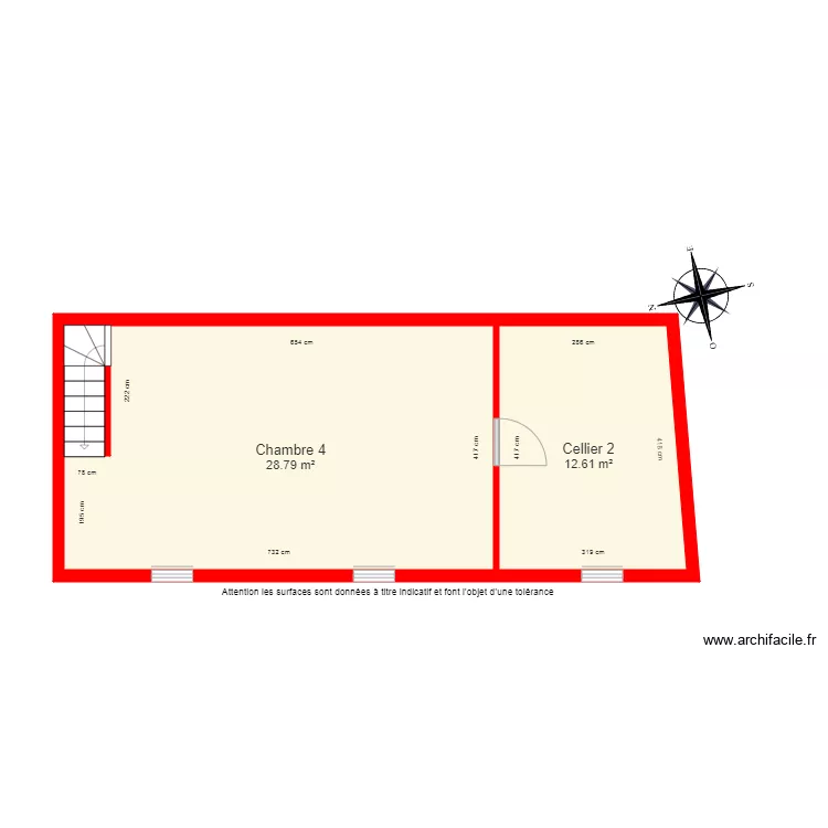 BI 6179 2&egrave;me Etage c&ocirc;t&eacute;. Plan de 