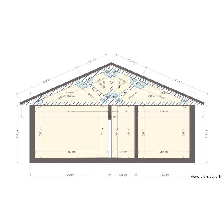 plan en coupe A. Plan de 0 pièce et 0 m2