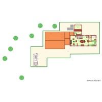 PLAN  SALON GARAGE RDC ET GRENIER ETAGE  TOITURE STATIONNEMENT