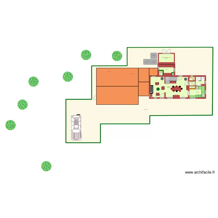 PLAN  SALON GARAGE RDC ET GRENIER ETAGE  TOITURE STATIONNEMENT. Plan de 