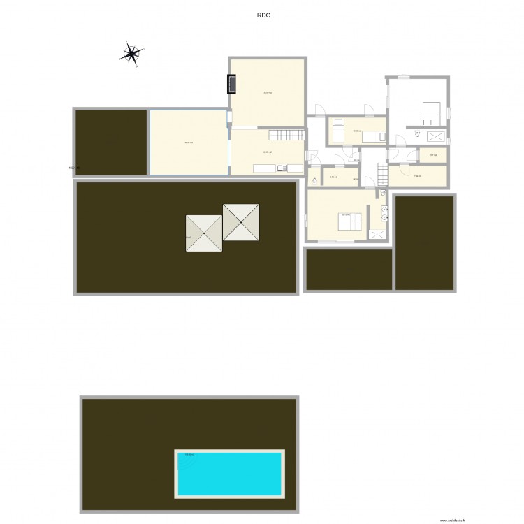 talmont RDC 1  ext V3. Plan de 0 pièce et 0 m2