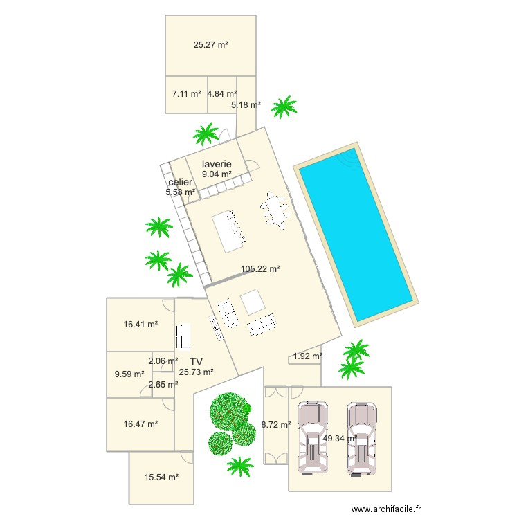 esquisse 1. Plan de 0 pièce et 0 m2